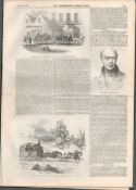 Antique 1845 Newspaper Traveling Around South & West IrelandGenuine Antique Edition The