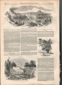 The Cork Blackrock Passage Passage Railway Passing Dundanion 1847Original Antique Complete 1847