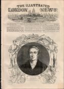 1850 The Death Of Sir Robert Peel Antique NewspaperAntique Complete Edition The Illustrated London