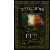 Reproduction Large Metal Irish Pub Sign 