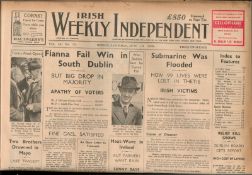 1939 Irish Paper Sean Russell Ira Chief Of Staff Arrested Detroit UsaOriginal Complete Edition The