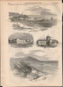 Opening Whitehaven & Furnace Railway Junction 1847Antique Complete Edition The Illustrated News