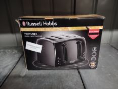 Russell Hobbs 21651 Textures 4-Slice Toaster 21651-Black. RRP £34.99 - Grade U
