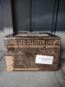 Christmas Tree Lights 1000 LED 25m Warm White. RRP £44.99 - Grade U