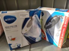 BRITA Marella fridge water filter jug x2. RRP £40.00 - Grade U