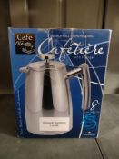 Cafe Ol Cafetiere, 1 Litre 3 Cup Double Walled Stainless Steel French Press. RRP £29.50 - Grade U