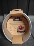 PME LBR063 Anodised Aluminium 3 inch Deep Round Cake Tin With Loose Base, 6
