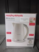 Morphy Richards Dimensions 108262 Jug Kettle - Cream. RRP £32.99 - Grade U
