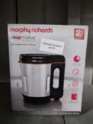Morphy Richards Compact Soup Maker 501021 Stainless Steel 1 Litre, 900 W. RRP £49.99 - Grade U