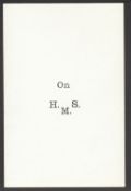 INDIA 1883-1909 De La Rue DIE PROOF printed in black on glazed card of the 