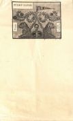 Indian States - Fiscals Talcher undated foolscap Stamped Paper (7) with different designs or values