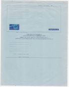 Hong Kong 1983 $1 deep blue and vivid blue Dragon postal stationery aerogramme (210 x 100mm) - a pri