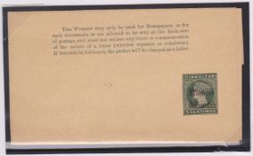 Morocco Agencies 1898 Gibraltar 5c newspaper wrapper overprinted 