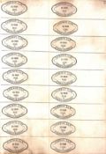 G.B. - Miscellaneous 1866 Proof impressions of 108 Judiciary Report metal handstamps, almost all str