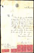 Natal 1891 (27 Aug) Letter of Appointment as Postmaster of Malvern, written on 'Colonial Secretary'