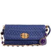 MIU MIU Iconic Crystal Small Leather Shoulder Bag