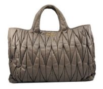 MIU MIU Mattelasse Leather Large Shoulder Bag