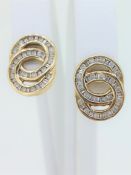 9ct (375) Yellow Gold Diamond Set Stud Earrings