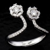 Certificated 14K White Gold Diamond Ring