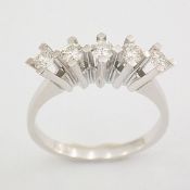 Certificated 14K White Gold Diamond Ring