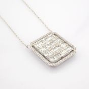 Certificated 14K White Gold Diamond Necklace