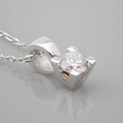 Certificated 18K White Gold Diamond Necklace