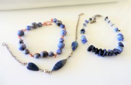 3 x Semi Precious Gemstone Bracelets