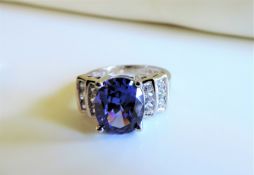 Sterling Silver Tanzanite Ring New with Gift Pouch.