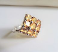 Sterling Silver 1.8ct Citrine Ring New with Gift Pouch.