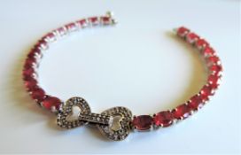 15ct Ruby and Diamond Bracelet with Gift Box