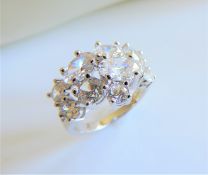 Sterling Silver 8ct Matara Diamond Ring New with Gift Box
