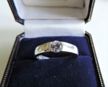 Sterling Silver White Zircon Ring