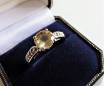 Sterling Silver 1.8 ct Citrine Ring New with a Gift Pouch