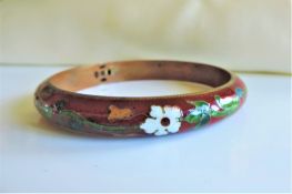 Vintage Hand Made Enameled Bangle circa 1920's