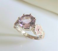Designer Sterling Silver 3.3ct Amethyst Ring New with Gift Box