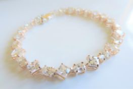 Sterling Silver 15ct White Topaz Bracelet New with Gift Box