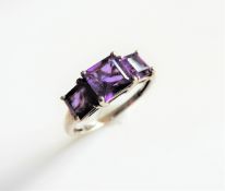 Sterling Silver 1.4ct Amethyst Ring New with Gift Pouch