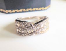 Sterling Silver Zircon Ring New with Gift Pouch