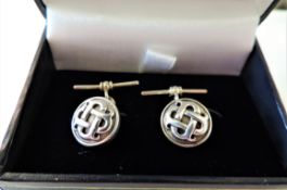 Vintage sterling Silver Celtic Knot Cufflinks