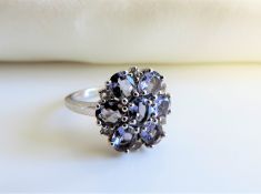 Sterling Silver 1.7ct Tanzanite Ring New with Gift Box