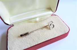 Vintage Sterling Silver Tie Pin circa 1950's