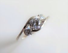 Sterling Silver 1.8 ct CZ Ring New with Gift Pouch.