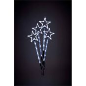 (6P) 11x Mixed Christmas Light Items. To Include 2x Star Chasing LED Stakes Outdoors. 1x 6ft Infl