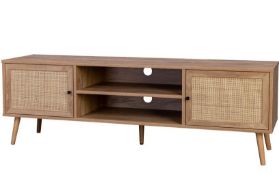 (Mz) 1x Kubu Rattan Wide TV Stand RRP £145. (H)49 x (W)150 x (D)39cm