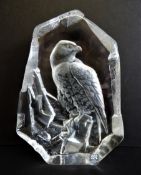Rare Signed Mats Jonasson Bird of Prey Sculpture Large 19cm Tall
