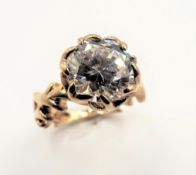 Gold on Sterling Silver 3.5 ct Moissanite Ring New with Gift Box