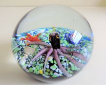 Art Glass Octopus Paperweight