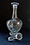 Antique Edwardian Cut Glass Decanter c.1910