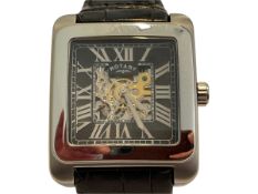 Surplus stock from our private jet charter. Rotary mens automatic watch.