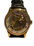 Very Rare Skeleton gold plated watch By Rotary
